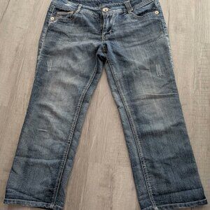 Sequin Hearts Capri Jeans Womens Size 20-22 Medium Wash